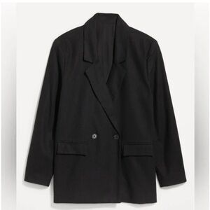 NWT Double-Breasted Linen Blazer